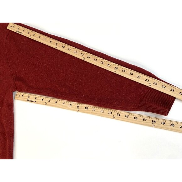 Orvis ¼ Zip Wool Sweater Men’s XL Burnt Orange Flecked Pullover Midweight - Picture 16 of 16